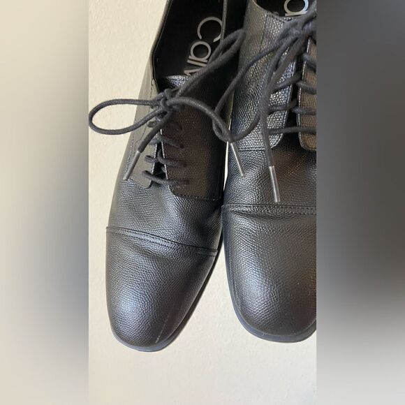 Calvin Klein Conner Small Tumbled Oxford Black Shoe CapToe Size 11.5 - Picture 10 of 13